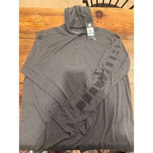 Under Armour Threadborne Long Sleeve Hoodie HeatGear LG (Gray) NWT